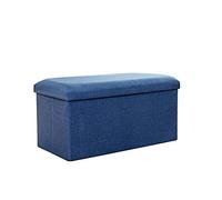 Grand pouf repose-pieds 76,2 x 38,1 x 38,1 cm - Repose-pieds polyvalent pour rangement sous le bureau, tabouret de coiffeuse pour maquillage de salle de bain, couvercle amovible pour entrée et salle à