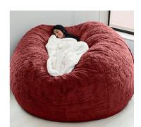 Grand pouf XXL confortable et housse parfait pour les enfants et les adultes, idéal pour le salon et la chambre à coucher, rouge foncé, 150 x 65 cm, rembourrage non inclus