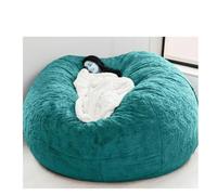 Grand pouf XXL et housse confortable, parfait pour les enfants et les adultes, idéal pour le salon et la chambre à coucher, bleu paon, 150 x 65 cm, rembourrage non inclus