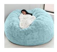 Grand Pouf XXL - Housse Confortable et Résistante, Idéal pour Enfants et Adultes, Parfait pour Le Salon et la Chambre, Vendu sans Remplissage,Sky Blue,180 * 90cm/7ft