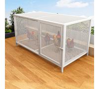 Grand poulailler avec fenêtre de toit, cage à volaille verrouillable pour canards et pigeons, facile à nettoyer et à nourrir, design spacieux, caractéristiques anti-pincement, idéal pour tous les