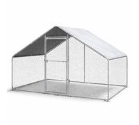 Grand Poulailler D'extérieur, Cage en Acier Galvanisé, Couverture en Tissu Oxford, pour Lapins Canards Extérieur pour Petits Animaux(4x3x2m)