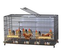 Grand Poulailler D'intérieur, Cage À Volaille D'extérieur/Cour, Poulailler avec Rouleaux De Nid d'herbe, pour 3 À 15 Poulets (Color : Black, S : 120x50x65 cm)