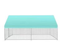 Grand poulailler en métal avec enclos, poulailler robuste avec housse imperméable, poulailler extérieur pour jardin et ferme