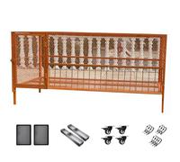 Grand poulailler extérieur pour 10 poules, clapier, cage à poulet en acier galvanisé avec palettes et roues pour une utilisation dans la ferme (taille : 100 x 60 x 73 cm, couleur : orange)