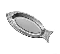 Grand pour plateau Métal 35x14cm Empilable Gain Place Grand pour(Silver)