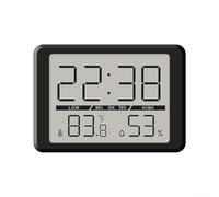 Grand pour réveil Numérique Silencieux avec Capteur d'Humidité(Black)