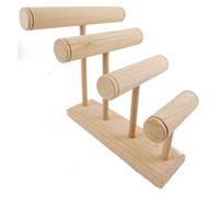 Grand Présentoir à Bracelets Nomade 4 joncs en bois | Finition Bois brut naturel