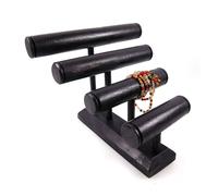 Grand Présentoir à Bracelets Nomade 4 joncs en bois | Finition Noir Ébène