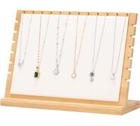 Grand présentoir de collier en bois massif, support de bijoux à suspendre, support de collier, présentoir à bijoux, magasin de bijoux, présentoir à bijoux de détail (2, blanc)