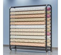 Grand présentoir de rangement pour rouleaux de tissu - Support d'exposition textile réglable pour bobines de vinyle, films adhésifs pour voiture, nappes et plus encore - Organisateur robuste