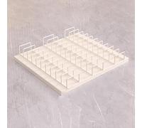 Grand présentoir en métal blanc laiteux pour bureau, cascade, rangement pour entrepôts et magasins, parfait pour l'organisation des carreaux de sol en porcelaine