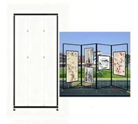 Grand présentoir réglable sur pied en métal,Chevalet de présentation Avec Roulettes,Support Pliable,Étagère Publicitaire Et Chevalet De Peinture For Stands De Présentation(8pcs,100*180cm/39.4*70.8in)