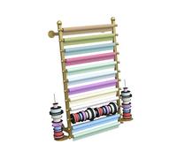 Grand Présentoir Vertical en Tissu À 10 Tiges De 120cm, Support Mural Ouvert 12 Rouleaux for, for Emballage d'emballage(Gold,80x120cm)