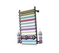 Grand Présentoir Vertical en Tissu À 10 Tiges De 120cm, Support Mural Ouvert 12 Rouleaux for, for Emballage d'emballage(Black,70x120cm)