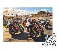 Grand Prix Jigsaw Puzzle 1000 Piece Recyclable Matériau Moto Race Puzzles pour Elderly Relieve Senile Dementia Amusant Activité Excellent Cadeau Idée 70x50cm/1000pcs