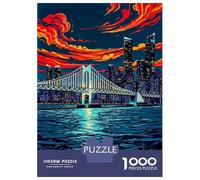 Grand Puzzle 1000 Pièces Adulte, Busan, South Korea Cityscape at Night, Loisir Créatif, Divertissement D’Hiver, Pièces Haute Qualité, 38x26cm/1000pcs