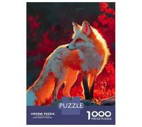 Grand Puzzle 1000 Pièces Adulte, Fox in Golden Hour Light, Loisir Créatif, Idée Cadeau Noël, Pièces Haute Qualité, 38x26cm/1000pcs