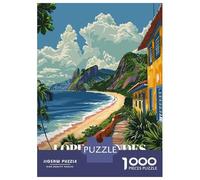 Grand Puzzle 1000 Pièces Adulte, Lopes Mendes Beach, Brazil, Moment De Détente, Idée Cadeau Noël, Découpe Précise, 38x26cm/1000pcs