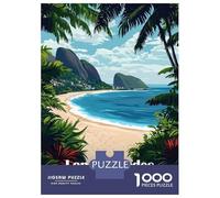 Grand Puzzle 1000 Pièces Adulte, Lopes Mendes Beach, Brazil, Moment De Détente, Idée Cadeau Noël, Découpe Précise, 38x26cm/1000pcs