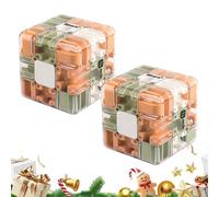 Grand Puzzle 3D Labyrinth Cube Maze, Spatial Awareness Brain Training Turning for Stress Relief & Logic Development, IQ Mind Challenge Puzzle Box Game Game Give Give for Adults Teens 2PCS