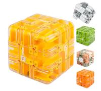 Grand Puzzle de Cube Labyrinth 3D - Jouet de Teaser cérébral engageant, Conscience Spatiale Toy de Formation au Cerveau pour Le soulagement du Stress et Le développement de la logique, Le Cade Yellow