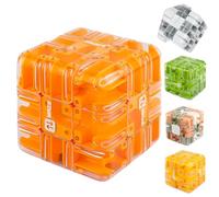 Grand Puzzle de Cube Labyrinth 3D - Jouet de Teaser cérébral engageant, Conscience Spatiale Toy de Formation au Cerveau pour Le soulagement du Stress et Le développement de la logique, Le Cade Orange