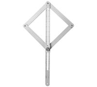 Grand Rapporteur Pliable en Acier Inoxydable pour Menuiserie | Finition Argentée, Mesure D’angle Main, Mécanisme de Fixation Unique, Usage Bois et Chantier