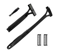 Grand rasoir manuel pour homme avec poignée amovible et pliable, fonction de rasage portable et de coupe des poils du dos