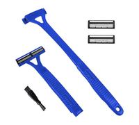 Grand rasoir manuel pour homme avec poignée amovible et pliable, fonction de rasage portable et de coupe des poils du dos