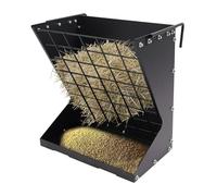 Grand râtelier à foin pour chèvres, 2 en 1, mangeoire autonome en acier pour chèvres, chevaux, vaches, moutons, bovins, lapins (noir)