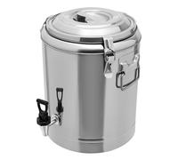 Grand récipient isotherme à soupe chaude de 20 l avec robinet de vidange en acier inoxydable avec couvercle et poignée de transport pour aliments et boissons