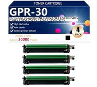 Grand Rendement GPR-30 Tambour Compatible pour Canon imageRUNNER Advance C5030 C5035 C5045 C5051 C5235 C5240 C5250 C5255 Imprimante,Black-4 Pack