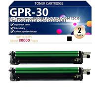 Grand Rendement GPR-30 Tambour Compatible pour Canon imageRUNNER Advance C5030 C5035 C5045 C5051 C5235 C5240 C5250 C5255 Imprimante,Black-2 Pack