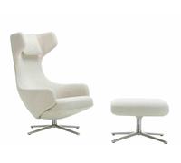 Grand Repos Fauteuil + Ottoman Vitra Poli Nubia Ivoire / Perle - 4055737074462