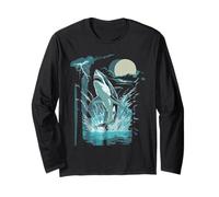 Grand Requin Blanc Sauteur, Poisson de mer Manche Longue