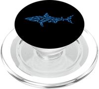 Grand Requin Blanc - Silhouette de Requin Poisson Requin Blanc PopSockets PopGrip pour MagSafe