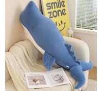 Grand Requin En Peluche, Poupée Baleine Océanique, Oreiller, Requin Baleine Cachalot Bleu - 40 Cm - 0,22 Kg
