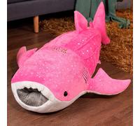Grand Requin En Peluche, Poupée Baleine Océanique, Oreiller, Requin Baleine Requin-Baleine Rose - 55 Cm (0,25 Kg)