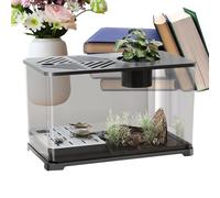 Grand réservoir à poissons - Kit de bureau - Petit récipient pour animaux - Aquarium en plastique - Grand aquarium - Kit de démarrage - Panorama moderne - HD