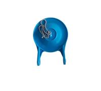 Grand réservoir de toilette bleu en PVC de 7,6 cm avec chaîne en acier inoxydable pour la maison