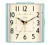 Grand réveil analogique vintage rétro de 11,9 cm, super silencieux, sans tic-tac, avec lumière manuelle, répétition, fonctionne avec piles, design simple, pour salon, chambre, chevet, bureau, horloge