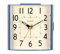 Grand réveil analogique vintage rétro de 11,9 cm, super silencieux, sans tic-tac, avec lumière manuelle, répétition, fonctionne avec piles, design simple, pour salon, chambre, chevet, bureau, horloge