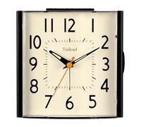 Grand réveil analogique vintage rétro de 11,9 cm, super silencieux, sans tic-tac, avec lumière manuelle, répétition, fonctionne avec piles, design simple, pour salon, chambre, chevet, bureau, horloge