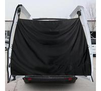 Grand rideau de douche double couche réglable pour porte arrière de camping-car, van avec crochets, 1,8 x 2,3 m, noir