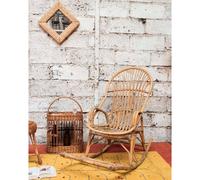 Grand rocking-chair en rotin n°70