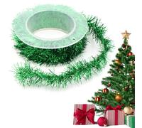 Grand ruban de Noël pailleté - Rouleau étincelant et brillant, bord décoratif métallique de 9,84 pieds, ruban artisanal en tissu réutilisable, accent festif couleurs vives | idéal