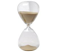Grand sablier coloré en verre tendance - Décoration d’intérieur ou cadeau de Noël et d'anniversaire, marron, 10 Minutes