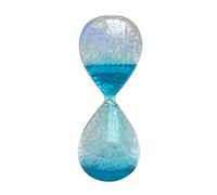 Grand Sablier Coloré en Verre Tendance - Décoration Minuteur Bureau Horloge Cuisine, Décoration D'Intérieur ou Cadeau de Noël et d'anniversaire, 16.5X7 Cm,Bleu