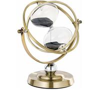 Grand sablier en laiton 60 minutes,horloge de sable noire rotative antique,sablier en verre Unity 1 heure